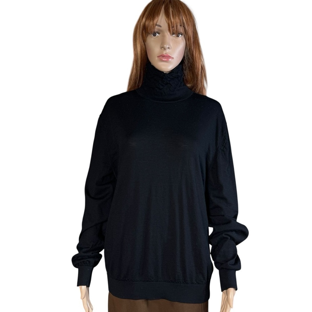 COS 100% Wool Knit High Neck Sweater Size XL